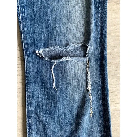 Mother High Waisted Looker High Five Distressed Skinny Jeans Blue Size 30 - Picture 6 of 12